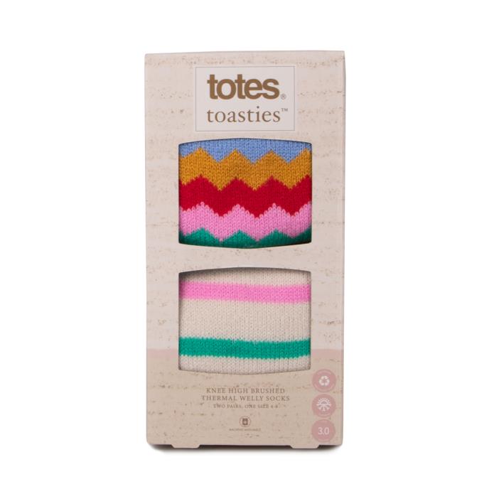 totes toasties® Ladies Welly Boot Socks (Twin Pack) Multi Extra Image 6